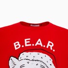 Пижама новогодняя мужская KAFTAN "Bear", цвет красный, размер 48 - Фото 7