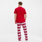 Пижама новогодняя мужская KAFTAN "Bear", цвет красный, размер 48 - Фото 3