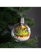 Ёлочный шар «Еловая ветка», 1 LED, от батареек, свечение тёплое белое - Фото 4