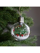 Ёлочный шар «Еловая ветка», 1 LED, от батареек, свечение тёплое белое - Фото 5