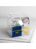 Ёлочный шар «Еловая ветка», 1 LED, от батареек, свечение тёплое белое - Фото 7