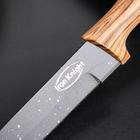 Нож кухонный с антиналипающим покрытием «Санктум», лезвие 12,5 см, цвет чёрно-коричневый - Фото 2