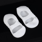 Носочки для педикюра, силиконовые, с перфорацией, с лямкой, 15 × 9 см, размер S, цвет белый - Фото 3