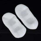 Носочки для педикюра, силиконовые, с лямкой, 16 × 9 см, размер M, цвет белый - Фото 3