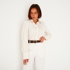 Ремень женский, ширина - 3,5 см, пряжка металл, цвет тёмно-коричневый - фото 42105566