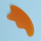 Массажёр гуаша «Скребок», 10 × 4,5 см, цвет оранжевый - Фото 3