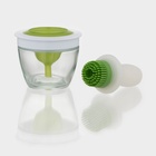 Ёмкость для масла, d=10 см, с кисточкой, стекло, белая - Фото 2