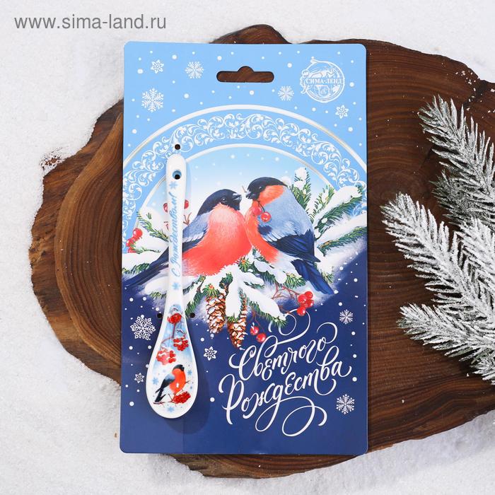 Ложка сувенирная «Снегирь», 2.5 х 12.6 см - Фото 1