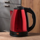 Чайник электрический Luazon LSK-1804, металл, 1.8 л, 1500 Вт, красный - фото 9080342