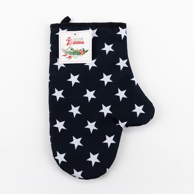 Варежка-прихватка новогодняя "Stars" 20х27см,100% п/э