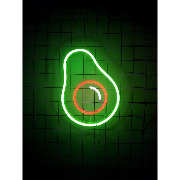Неоновая вывеска «Авокадо» 27.1 × 36.3 см, 12 В