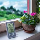 Термогигрометр, цифровой, со встроенными часами и будильником - Фото 3
