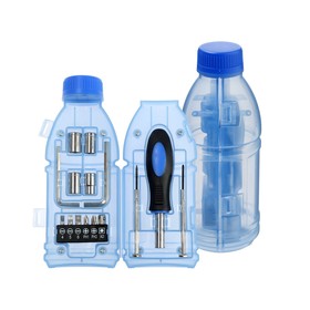 Набор инструментов ТУНДРА, подарочный пластиковый кейс 'Бутылка', 15 предметов