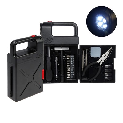 Набор инструментов ТУНДРА, подарочный пластиковый кейс «Фонарь», 21 предмет