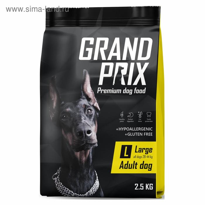 Сухой корм GRAND PRIX для собак крупных пород , с курицей, 2,5 кг - Фото 1