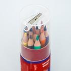 Цветные карандаши в тубусе, 12 цветов, трехгранные, Человек-паук - Фото 4
