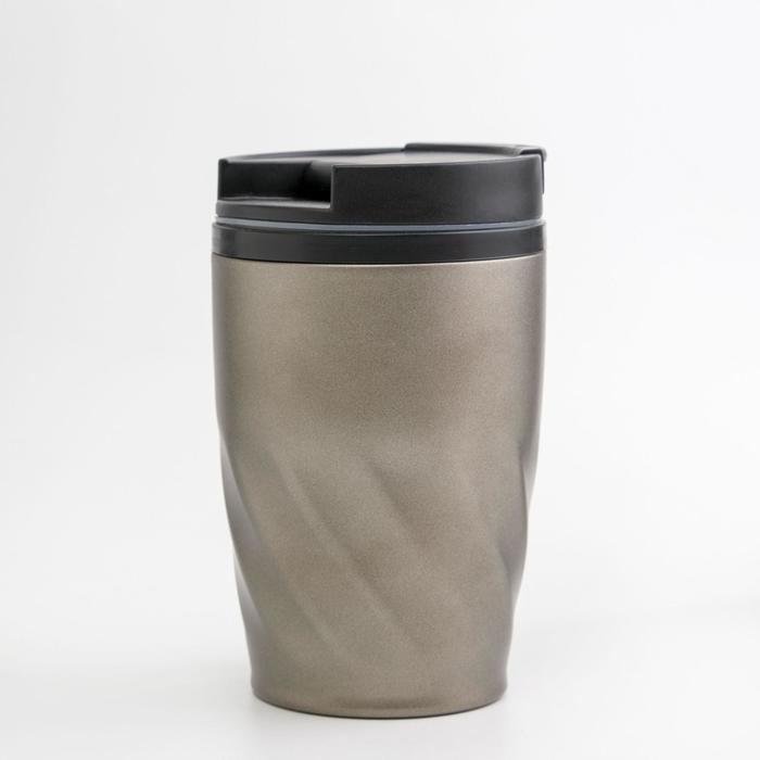 Термокружка TAKE IT EASY «Графика», 350 мл, 13.5×8 см, сохраняет тепло 2 ч, нержавеющая сталь, золотистый металлик - Фото 1