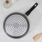 Сковорода Discovery, d=24 см, стеклянная крышка, съёмная ручка, антипригарное покрытие, цвет серый - Фото 3