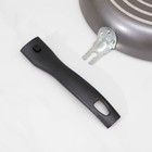 Сковорода Discovery, d=24 см, стеклянная крышка, съёмная ручка, антипригарное покрытие, цвет серый - Фото 6