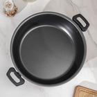 Жаровня-сковорода «Эксперт», 4 л, d=28 см, стеклянная крышка, антипригарное покрытие, цвет бордовый - Фото 2