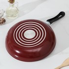 Сковорода «Эксперт», d= 26 см, стеклянная крышка, антипригарное покрытие, цвет бордовый - Фото 3