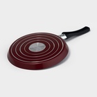 Сковорода блинная «Эксперт», d=22 см, пластиковая ручка, антипригарное покрытие, алюминий, бордовая - Фото 2