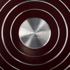 Сковорода блинная «Эксперт», d=22 см, пластиковая ручка, антипригарное покрытие, алюминий, бордовая - Фото 3