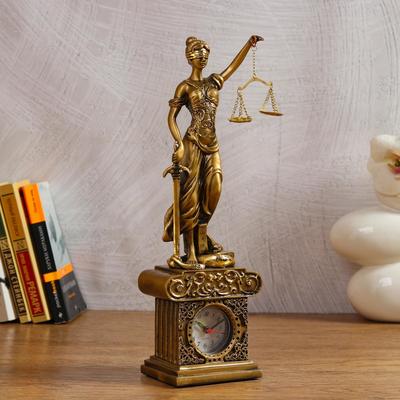 Часы настольные интерьерные каминные «Фемида», h=35 см