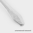 Ложка столовая, длина 19 см, толщина 1 мм, штампованные алюминий, серебристая - Фото 2