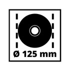 Угловая шлифмашина Einhell TC-AG 125/1, 800 Вт, d=125 мм, 11000 об/мин, без диска - Фото 3