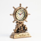 Часы - будильник настольные "Штурвал", дискретный ход, циферблат d-7 см, 15 х 22.5 см, АА - Фото 2