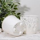 Кашпо для цветов со вставкой «Форест», 3 л, белое - Фото 2