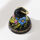Колокольчик Валдайский "№2. Цветы", расписной, с ушком, d=35 мм - Фото 7