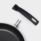 Сковорода Discovery, d=26 см, стеклянная крышка, съёмная ручка, антипригарное покрытие, алюминий, серая - Фото 6