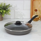 Сковорода Discovery, d=26 см, стеклянная крышка, съёмная ручка, антипригарное покрытие, алюминий, серая - Фото 7