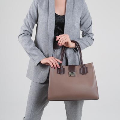 Сумка женская, отдел на молнии, наружный карман, цвет коричневый