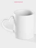 Кружка под сублимацию Доляна «Лав стори», 320 мл, керамика, белая - Фото 2