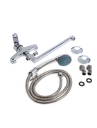 УЦЕНКА Смеситель для ванны ZEIN Z95350152, картридж 35 мм, с душевым набором, хром - Фото 8