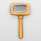 Пуходерка в деревянном корпусе, с каплями, 7.3×12.5 см - Фото 2