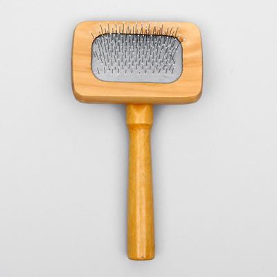 Пуходёрка, 7.3×12.5 см, с каплями, в деревянном корпусе