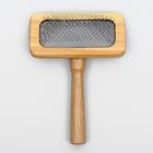 Пуходёрка, 8.5×13 см, с каплями, в деревянном корпусе - Фото 2