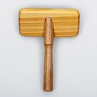 Пуходёрка, 8.5×13 см, с каплями, в деревянном корпусе - Фото 3