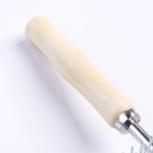 Расчёска перпендикулярная для шерсти Wood двухсторонняя, деревянная ручка - Фото 4