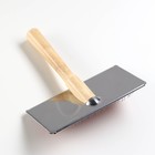 Пуходерка Wood большая узкая с каплями, 12×13 см, деревянная ручка - Фото 2