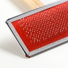 Пуходерка Wood большая узкая с каплями, 12×13 см, деревянная ручка - Фото 3