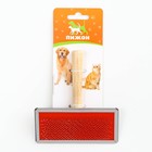 Пуходерка Wood большая узкая с каплями, 12×13 см, деревянная ручка - Фото 5