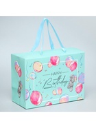 Пакет подарочный-коробка, 20x28x13 см «Happy Birthday», упаковка, Me To You 5142503 - фото 16597443
