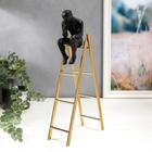 Фигура «Мыслитель на лестнице», чёрный с золотом, 30.6×6.7×16 см - Фото 1