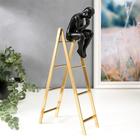 Фигура «Мыслитель на лестнице», чёрный с золотом, 30.6×6.7×16 см - Фото 3