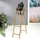 Фигура «Мыслитель на лестнице», чёрный с золотом, 30.6×6.7×16 см - Фото 4